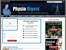 Tablet Screenshot of physiodigest.com